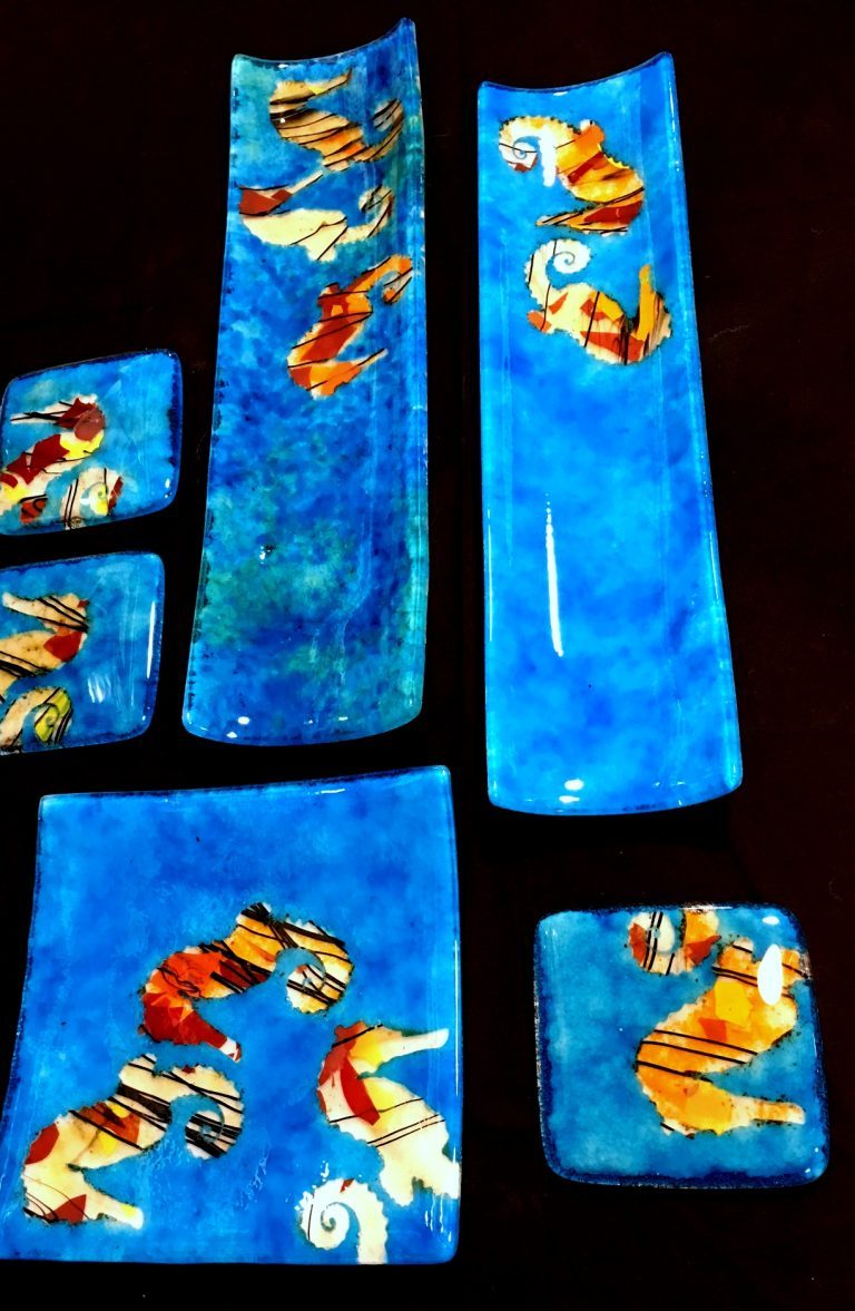 NEW Sea Horse Trays, Plates and Coasters