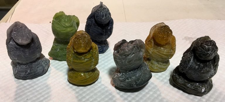 Artist Color Studies for Future Cast Glass Sea Turtles…and a student’s Frog Prince