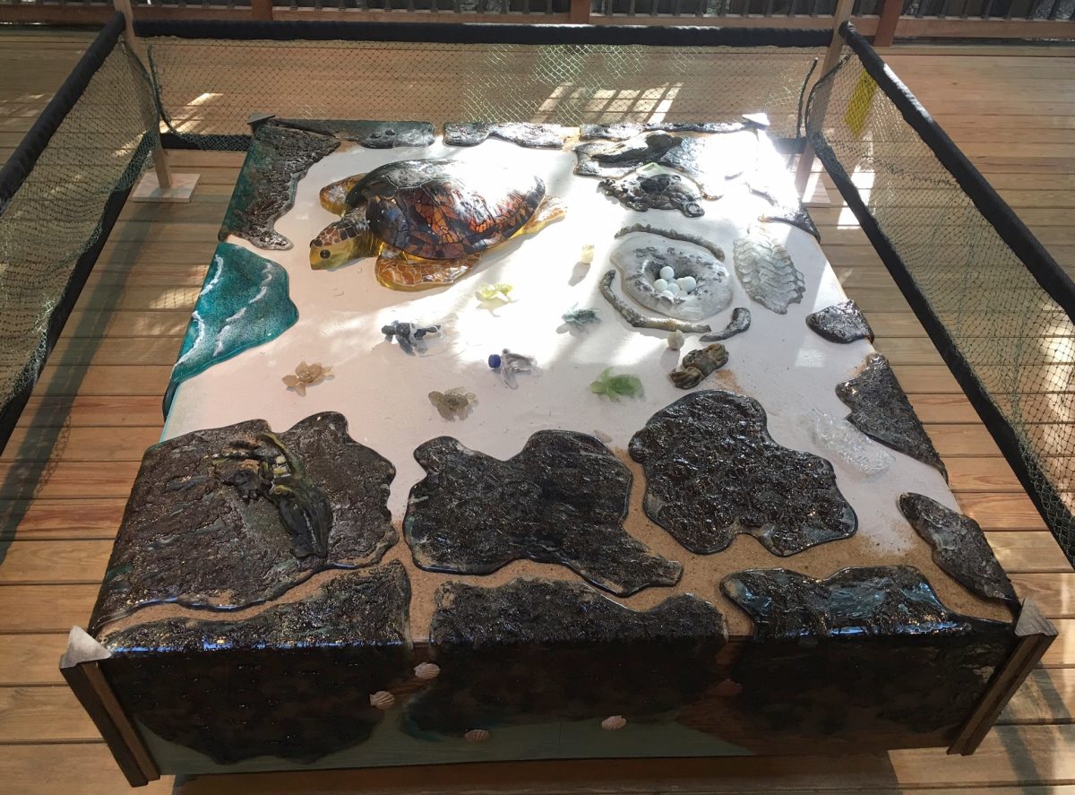 Cycle of Life : Sea Turtle Glass Sculpture - Environmental Art Education Project